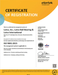 lutco iso certificate